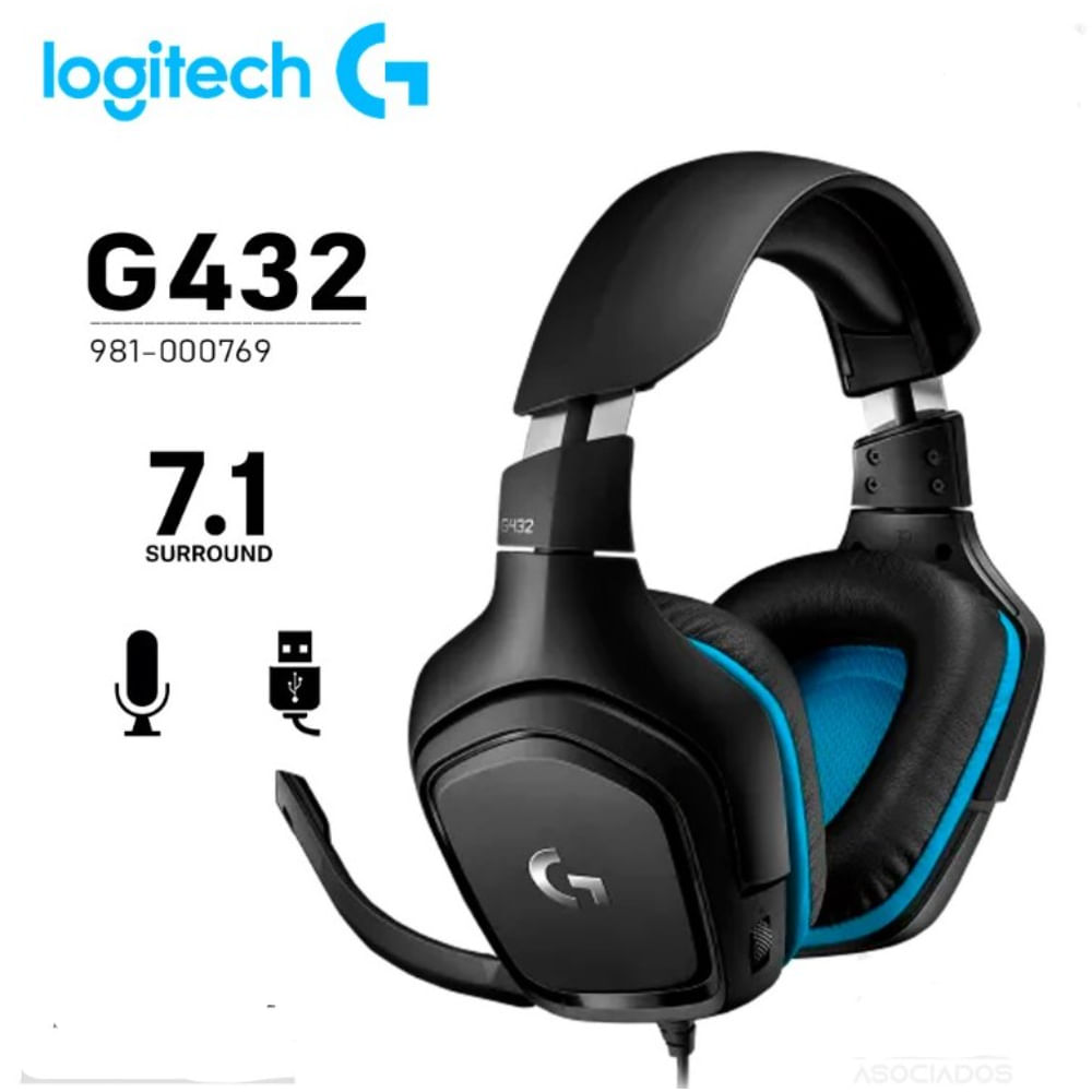 AUDÍFONO GAMER LOGITECH CON MICROF G432 7.1