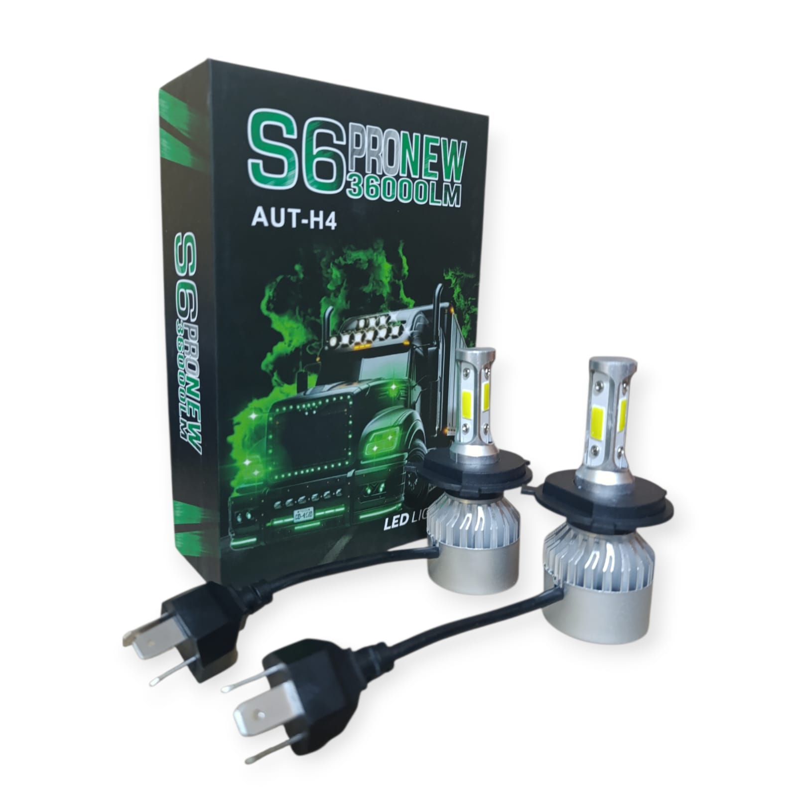 Foco Led Blanca S6 H4 12v 24v 36000 Lúmenes