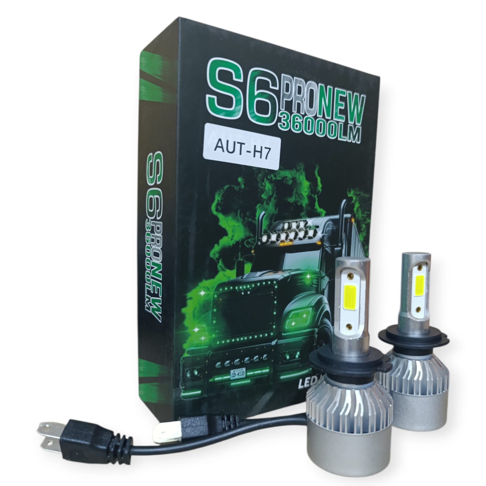 Foco Led Blanca S6 H7 12v 24v 36000 Lúmenes