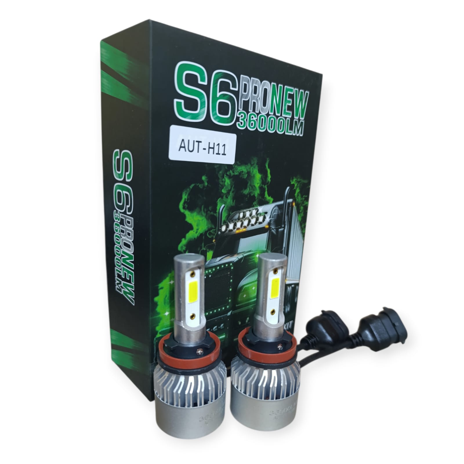 Foco Led Blanca S6 H11 12v 24v 36000 Lúmenes