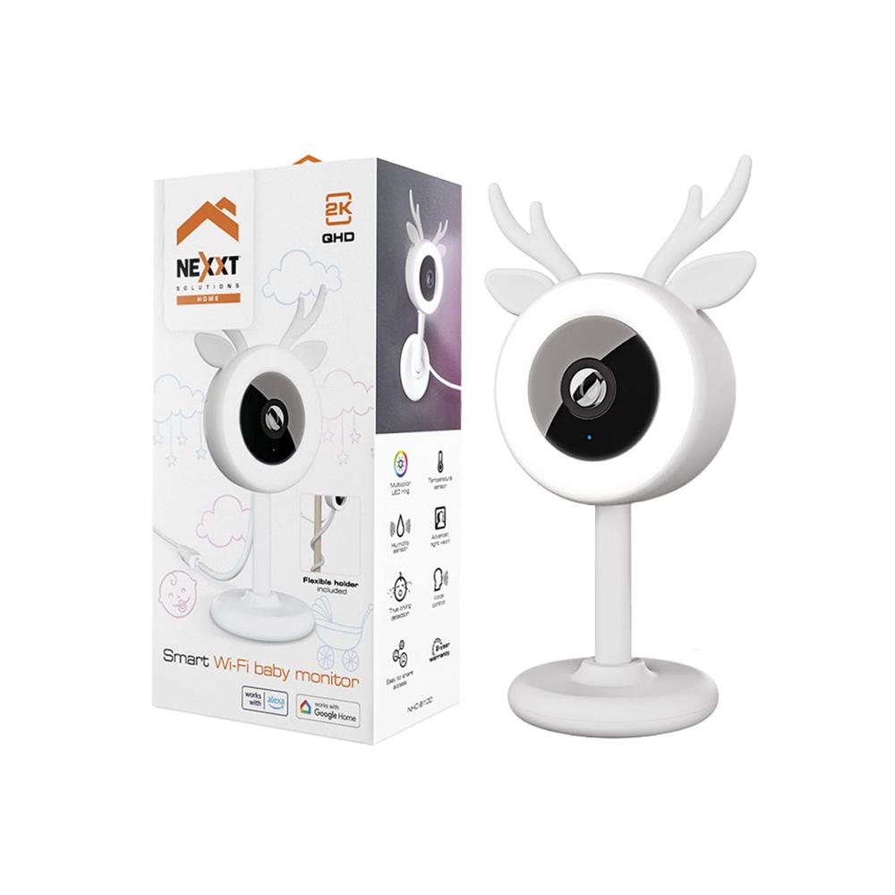 Monitor para bebé WiFi NHC-B100 2K Nexxt Audio Bidireccional Detección llanto