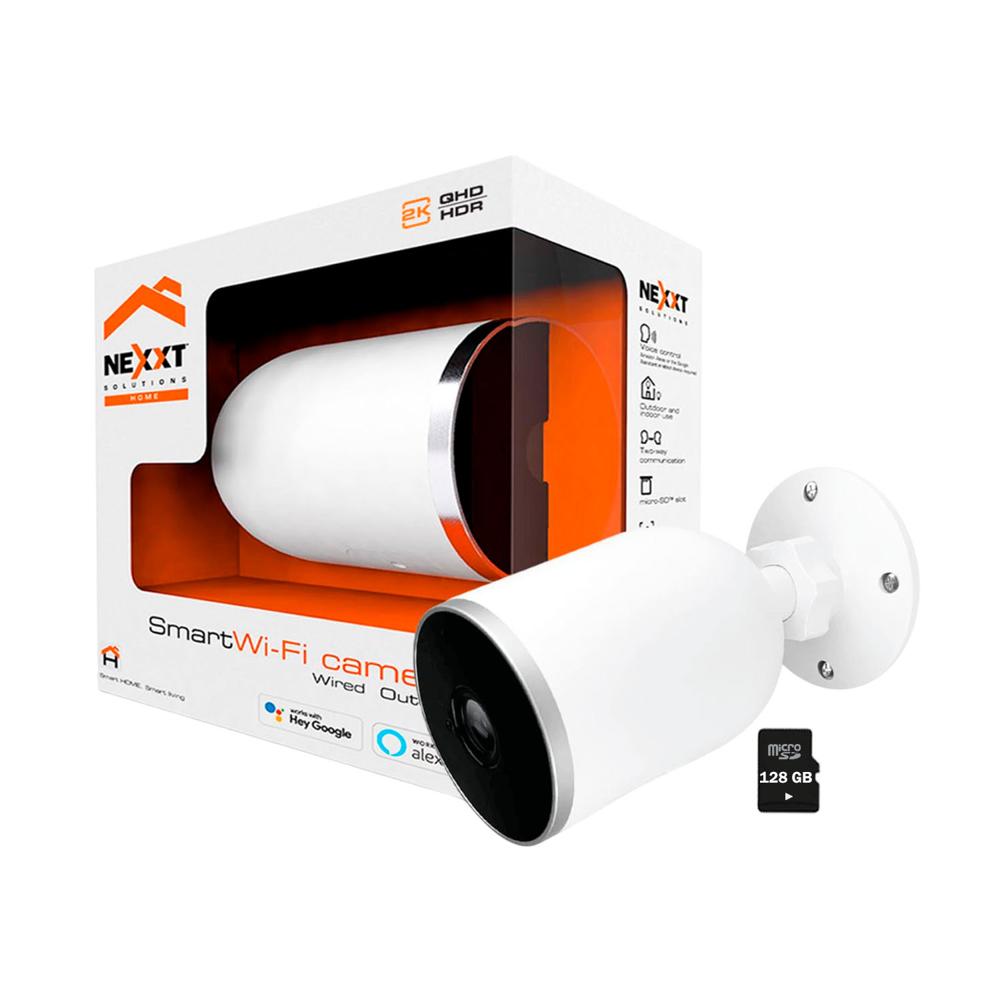 Cámara Vigilancia NHC-O610 3MP Nexxt Audio Bidireccional Sensor Movimiento IP65 SD 128GB