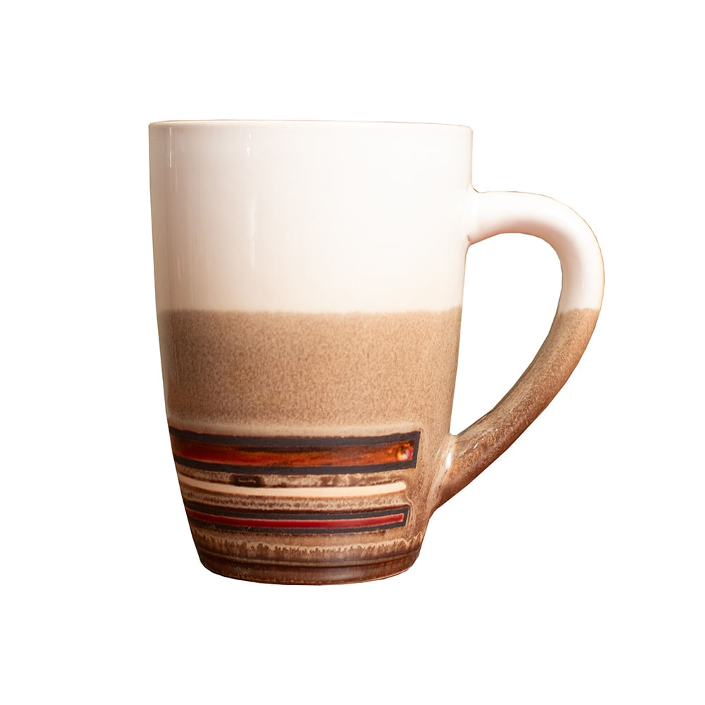 SETX6 TAZAS BICOLOR CERAMICA 12CM