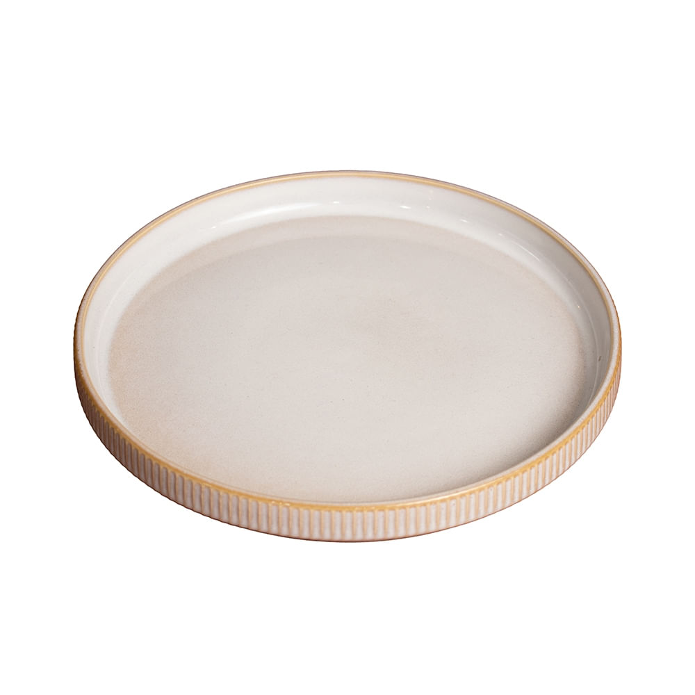 SETX4 PLATOS 22CM CERAMICA BEIGE