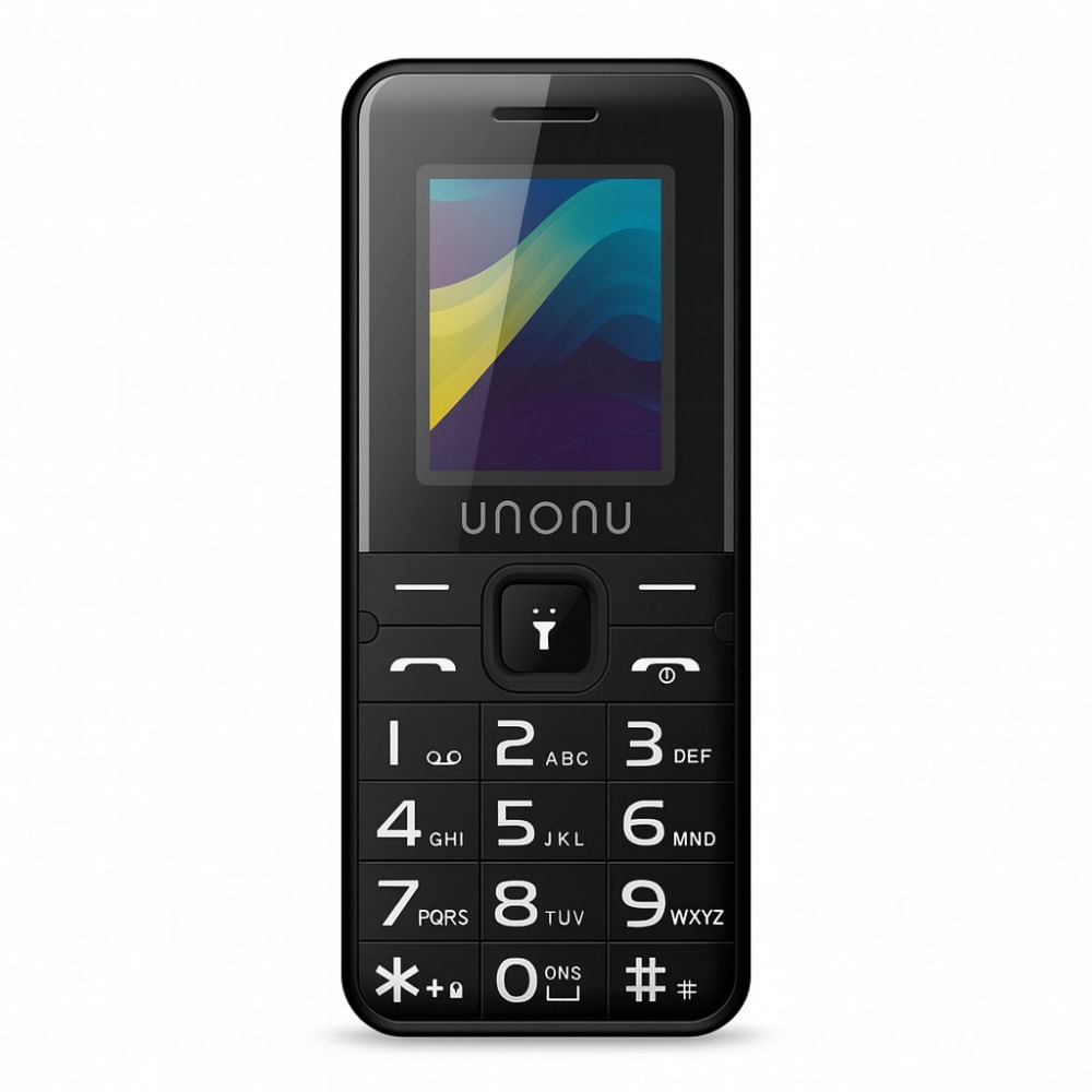 Celular Unonu Clear 4G Negro  Potente y elegante  para navegación y  sociales