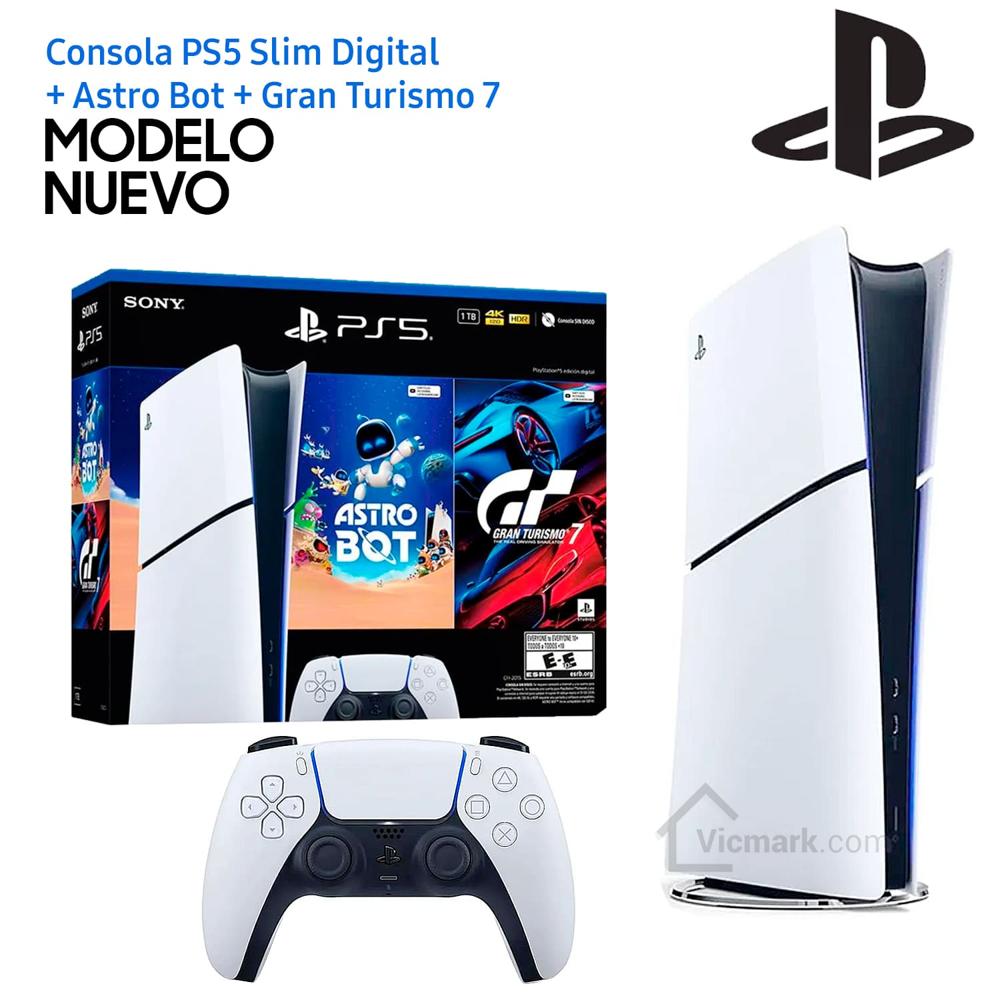 Consola PlayStation 5 Slim Digital - Bundle Astro Bot y Gran Turismo 7