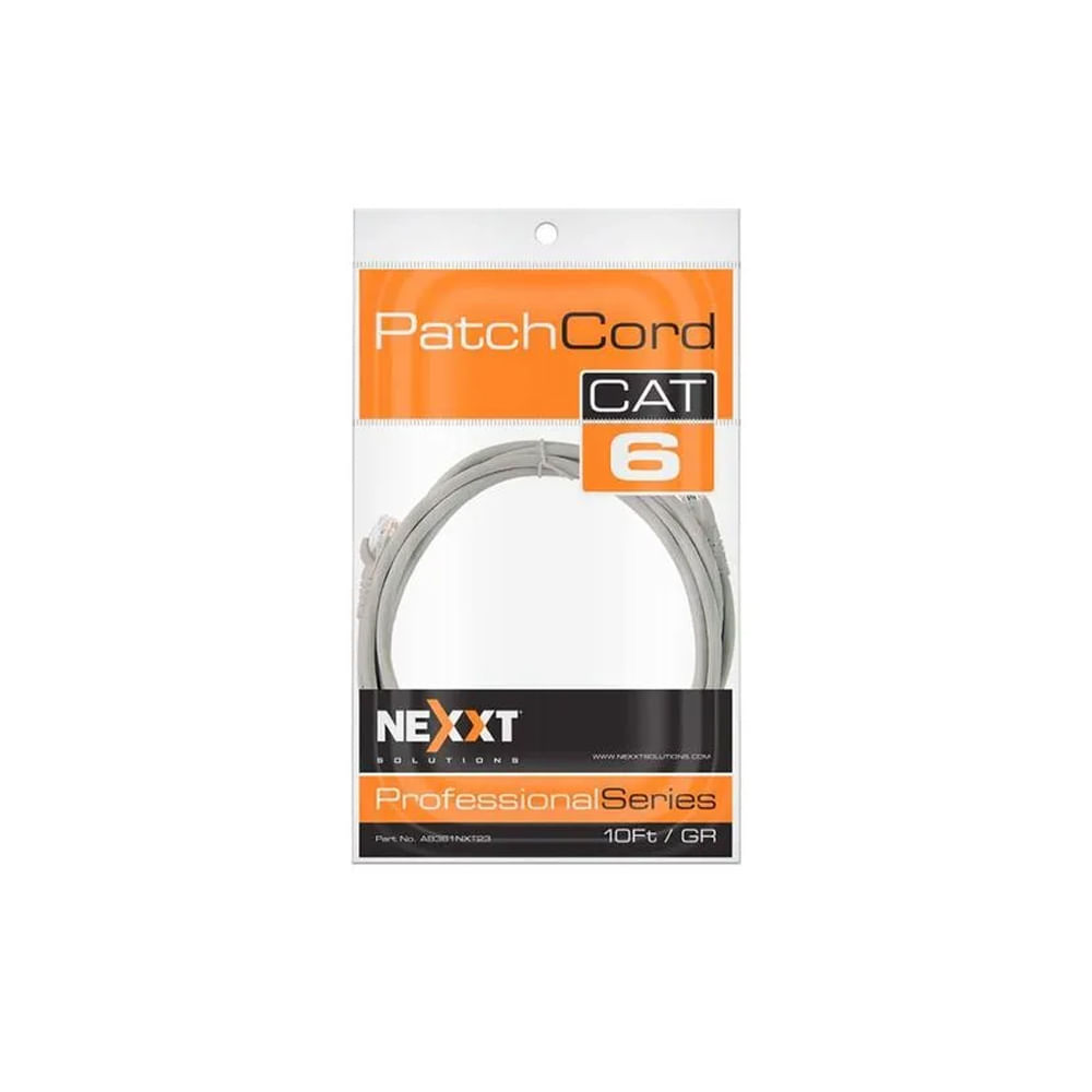 Cable Ethernet Nexxt Cat6 de 7 pies Conexión Rápida Alta Velocidad y Rendimiento Confiable