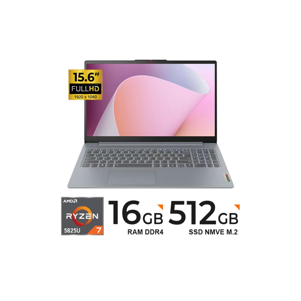 Laptop Lenovo IdeaPad Slim 3 15.6 FHD TN Ryzen 7 5825U 16GB 512GB FreeDOS