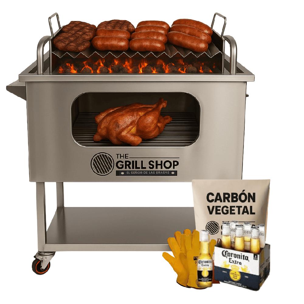 Caja China Grande Inoxidable con Visor