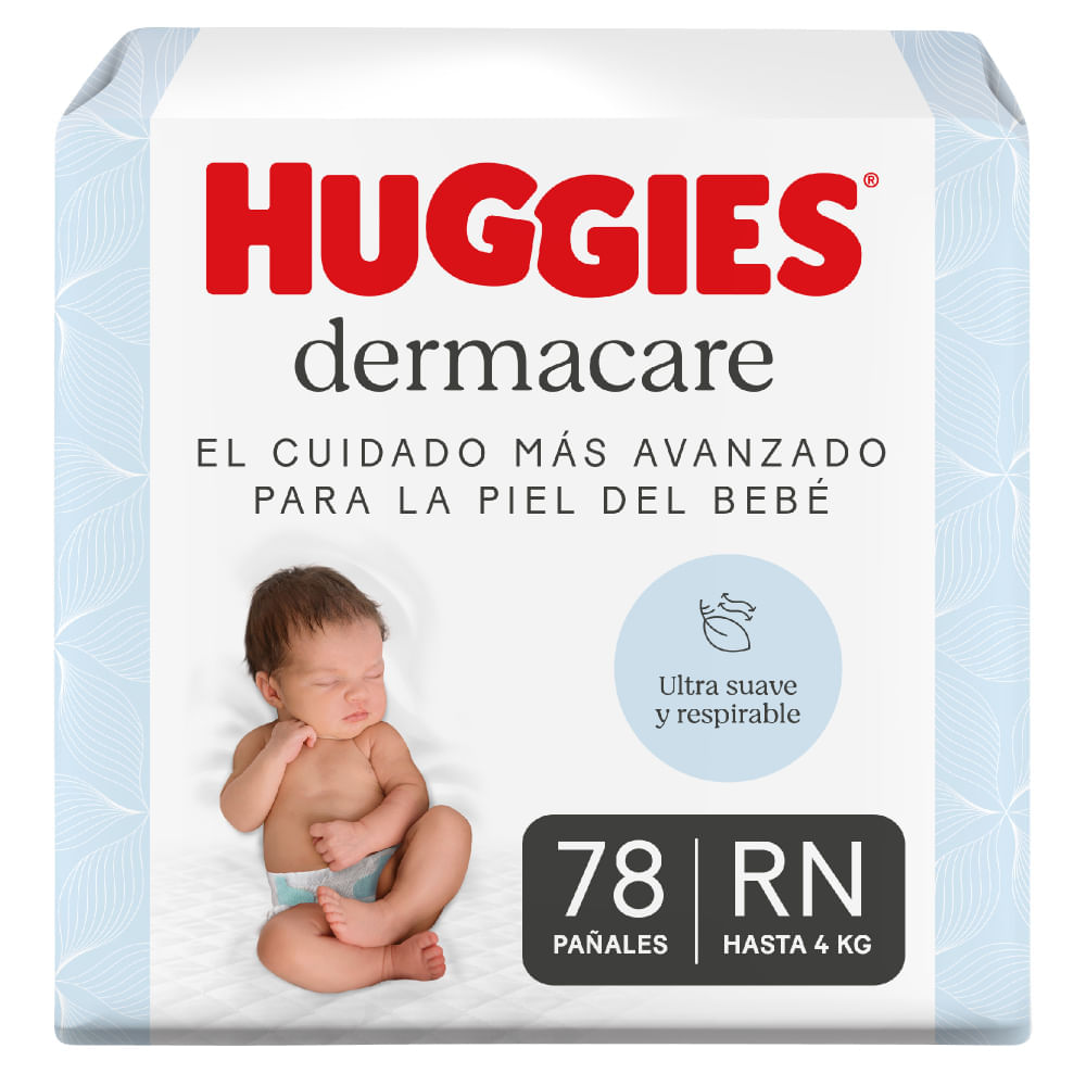 Pañales para Bebé HUGGIES Dermacare Etapa 0/RN con Corte Umbilical Paquete 78un Pañales para Bebé HUGGIES Dermacare Etapa 0/RN con Corte Umbilical Paquete 78un