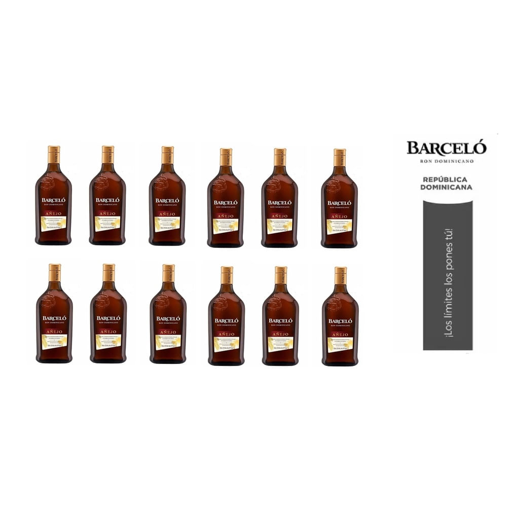 Ron BARCELÓ Añejo Botella 750ml X 12 Unidades