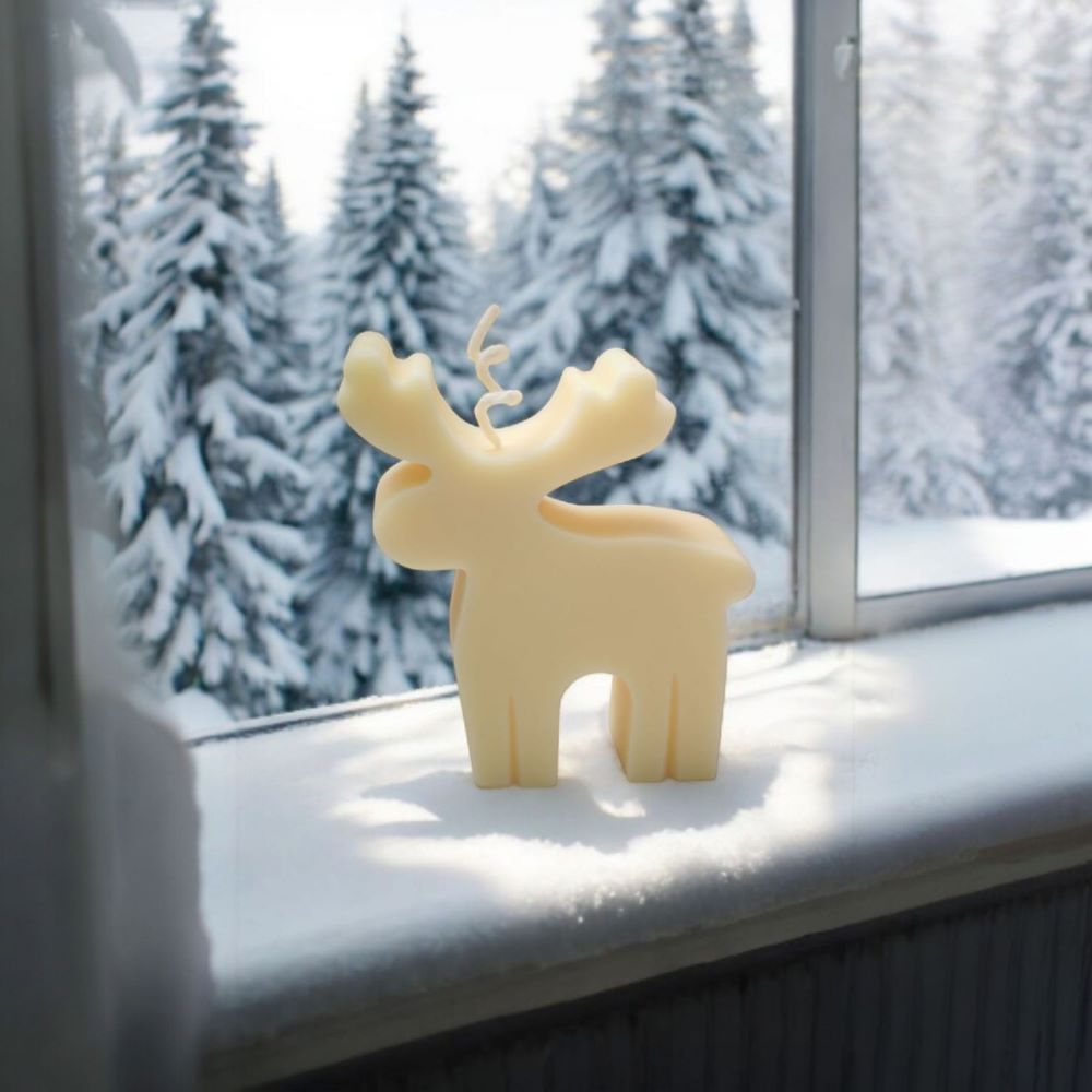 VELA RENO NAVIDEÑO PERFUMADO DE CERA DE SOJA