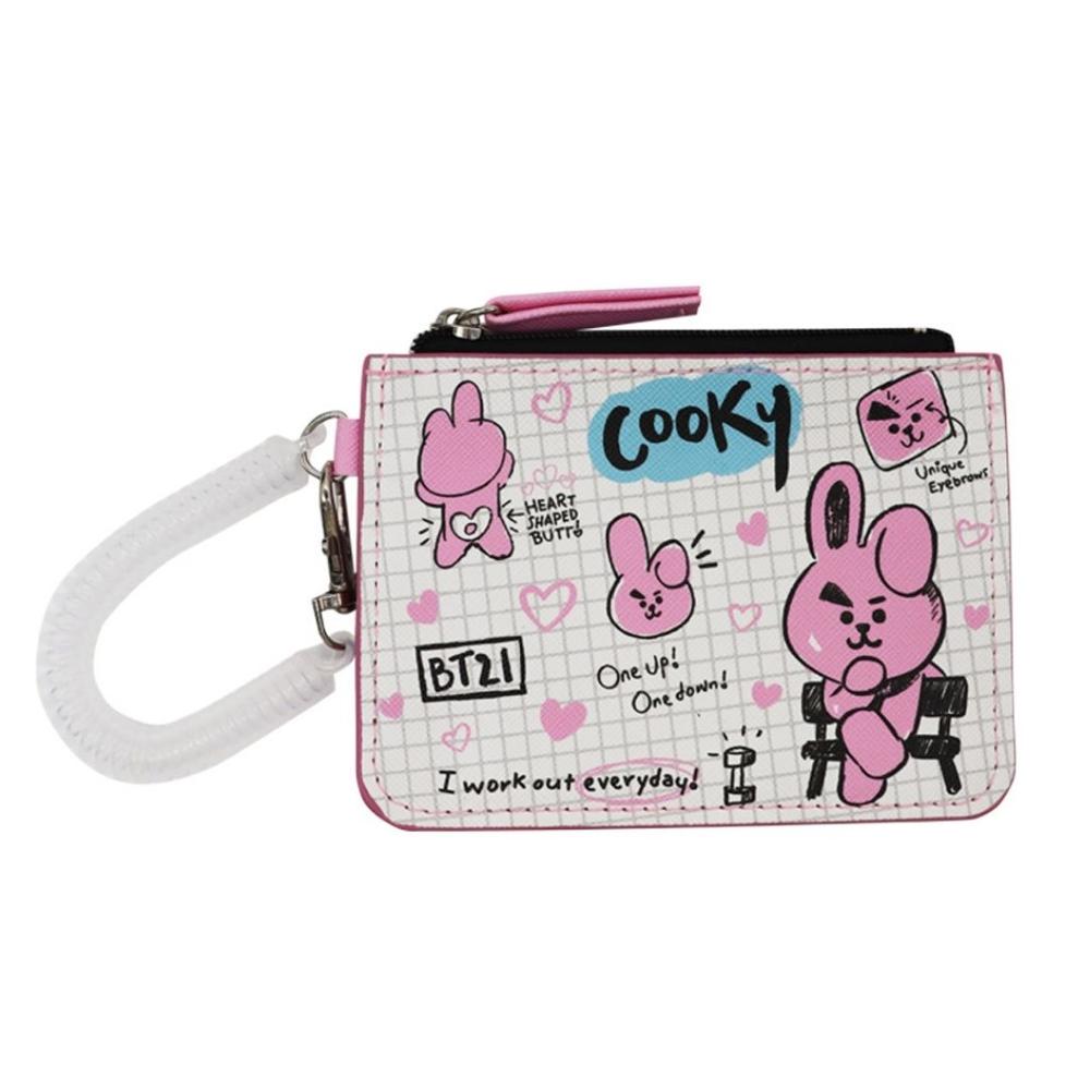 Tarjetero BT21 Cooky Line Friends Diseño KPop Kawaii 12x8.5 cm