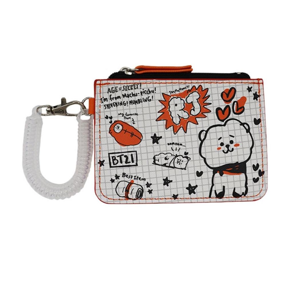 Tarjetero BT21 RJ Line Friends Diseño KPop Kawaii 12x8.5 cm