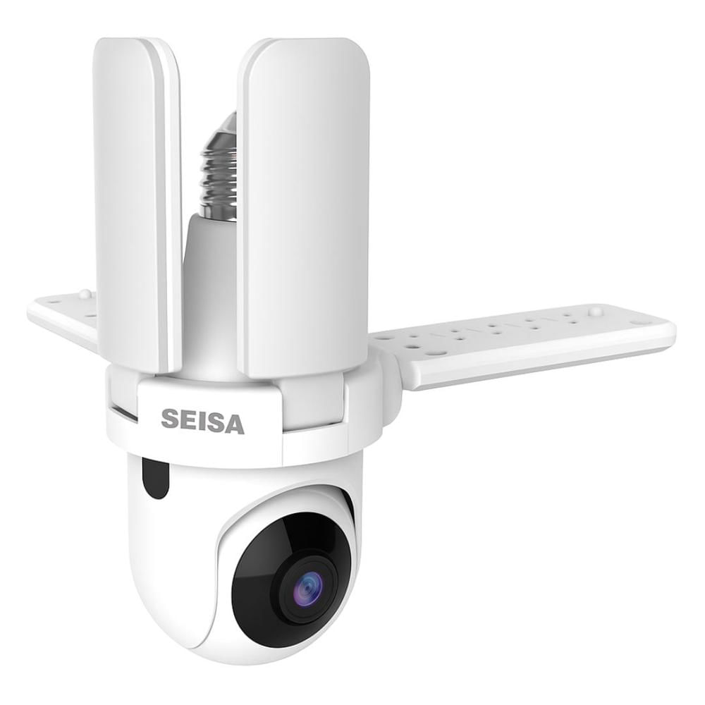 Foco Cámara WiFi SEISA Full HD 1080P con Luz LED Plegable 360° Visión ...
