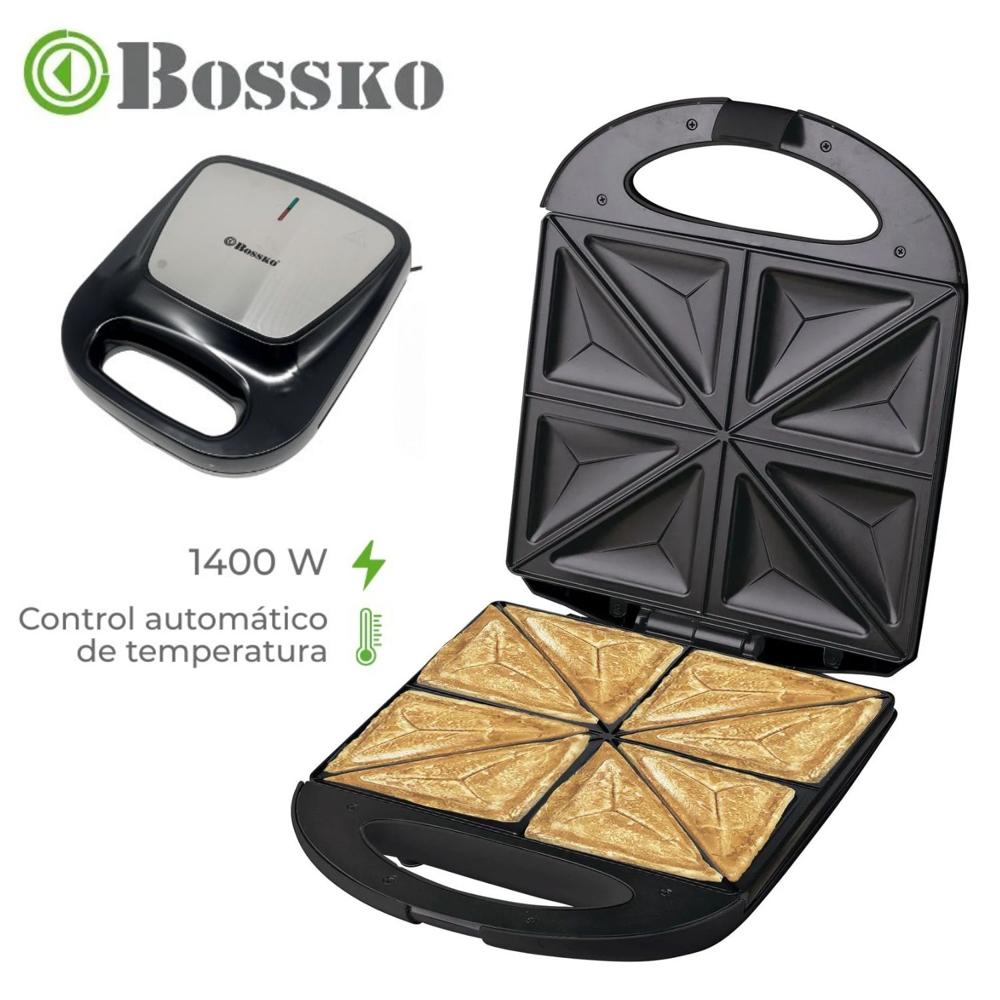 Sanguchera 4 Panes Marca Bossko BK - 422SM4 Negro