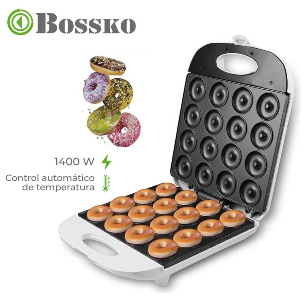 Máquina para 16 Donas Marca Bossko BK-420DM4 1400 watts Blanco