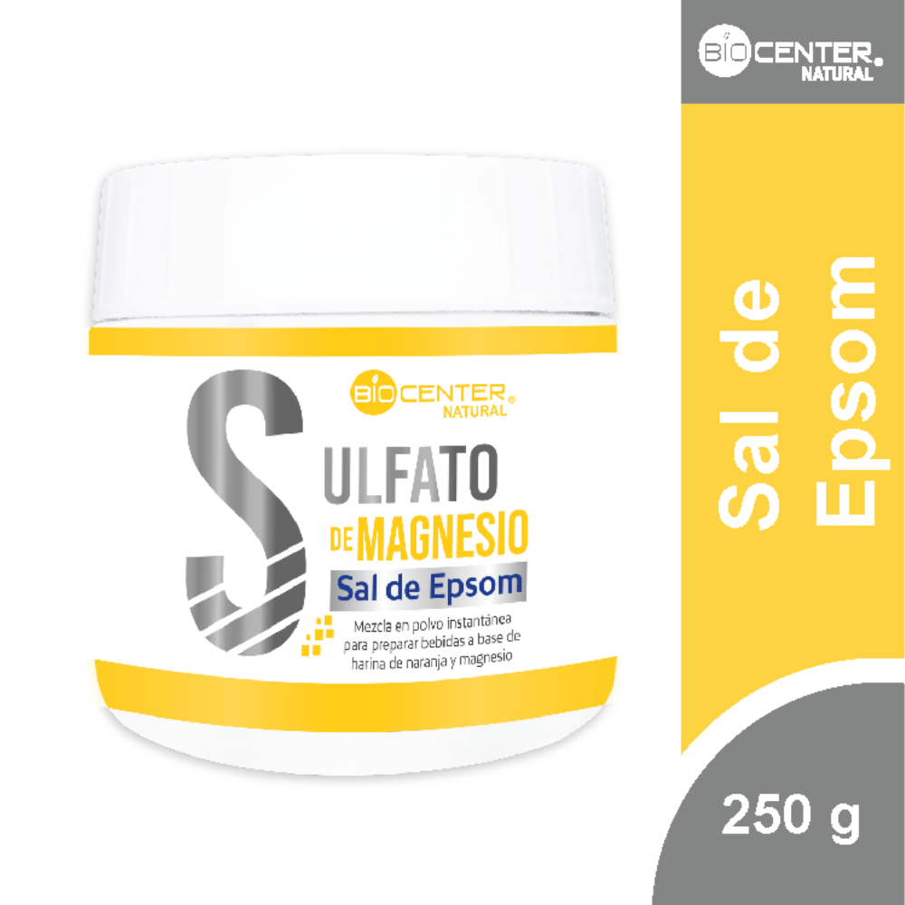Sulfato de magnesio l Sal de Epsom Biocenter Natural x 250 g