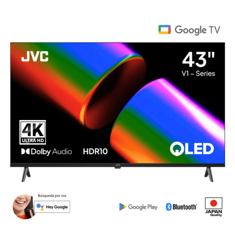 Televisor JVC 43 UHD 4K QLED Google TV LT-43KB758