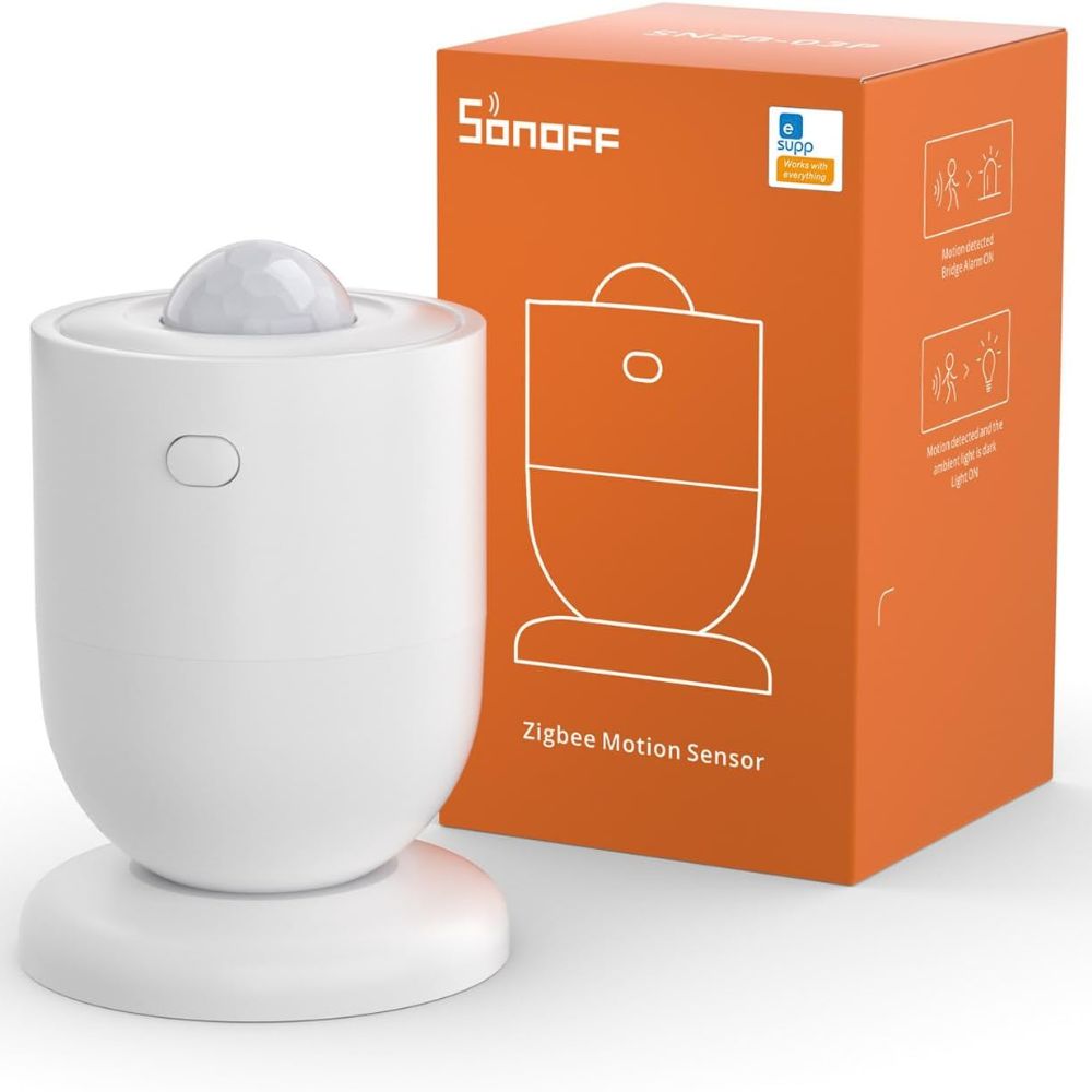 Sensor De Movimiento Inteligente Zigbee Sonoff Snzb-03p Blanco Wifi Alexa