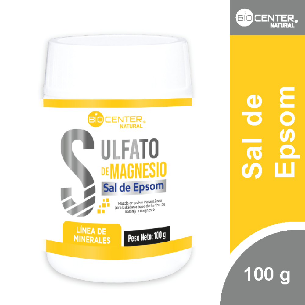 Sulfato de magnesio l Sal de Epsom Biocenter Natural x 100 g