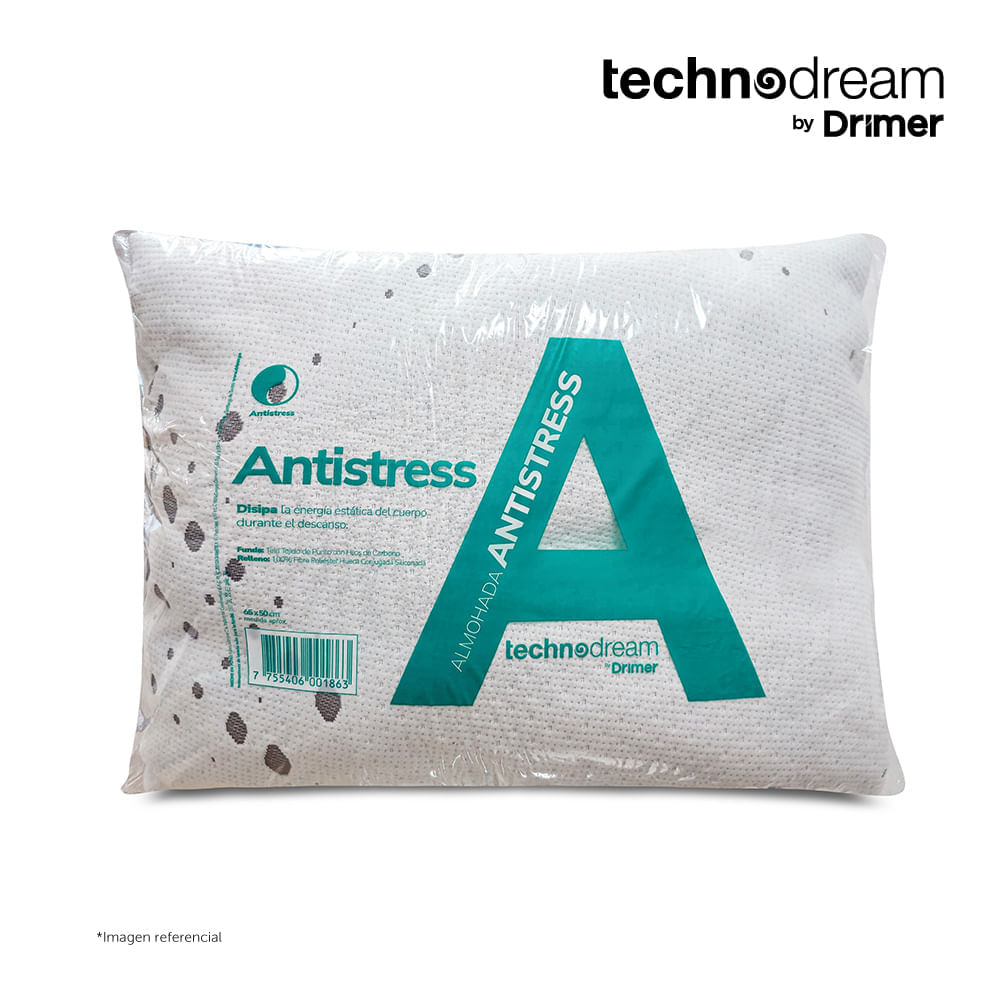 Almohada DRIMER Technodream Antistress 50x65cm Poliéster Almohada DRIMER Technodream Antistress 50x65cm Poliéster