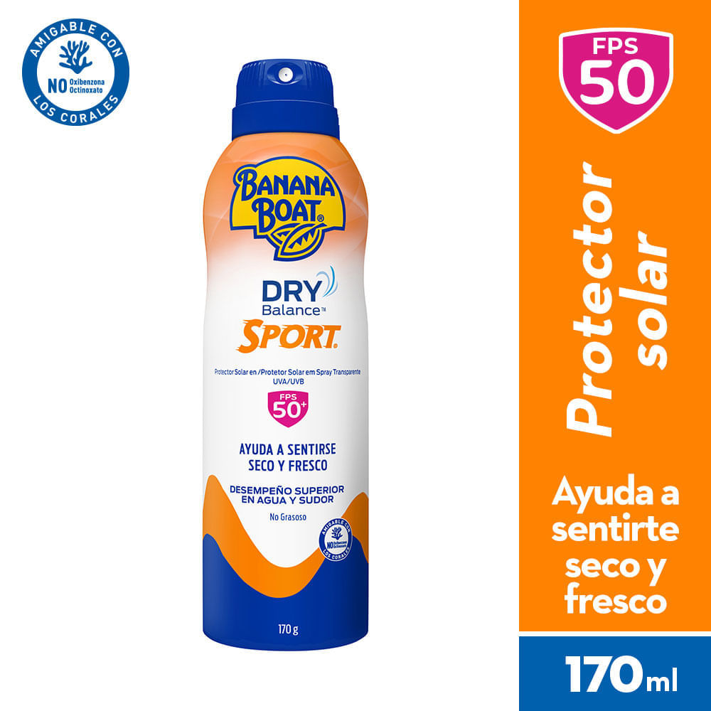 Protector Solar en Aerosol BANANA BOAT Dry Balance Sport FPS50+ Frasco 170g Protector Solar en Aerosol BANANA BOAT Dry Balance Sport FPS50+ Frasco 170g