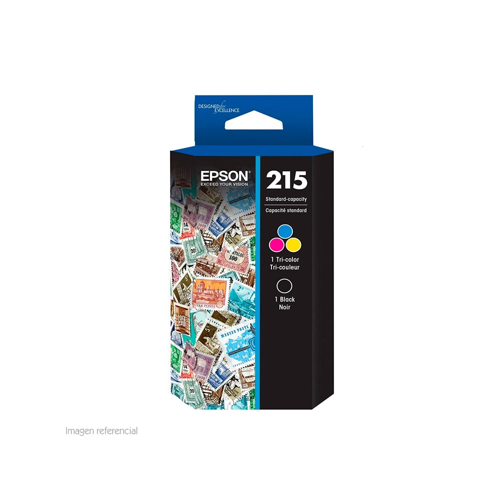 Cartucho de tinta Epson Tricolor T215520AL para impresora WorkForce WF100 calidad excepcional