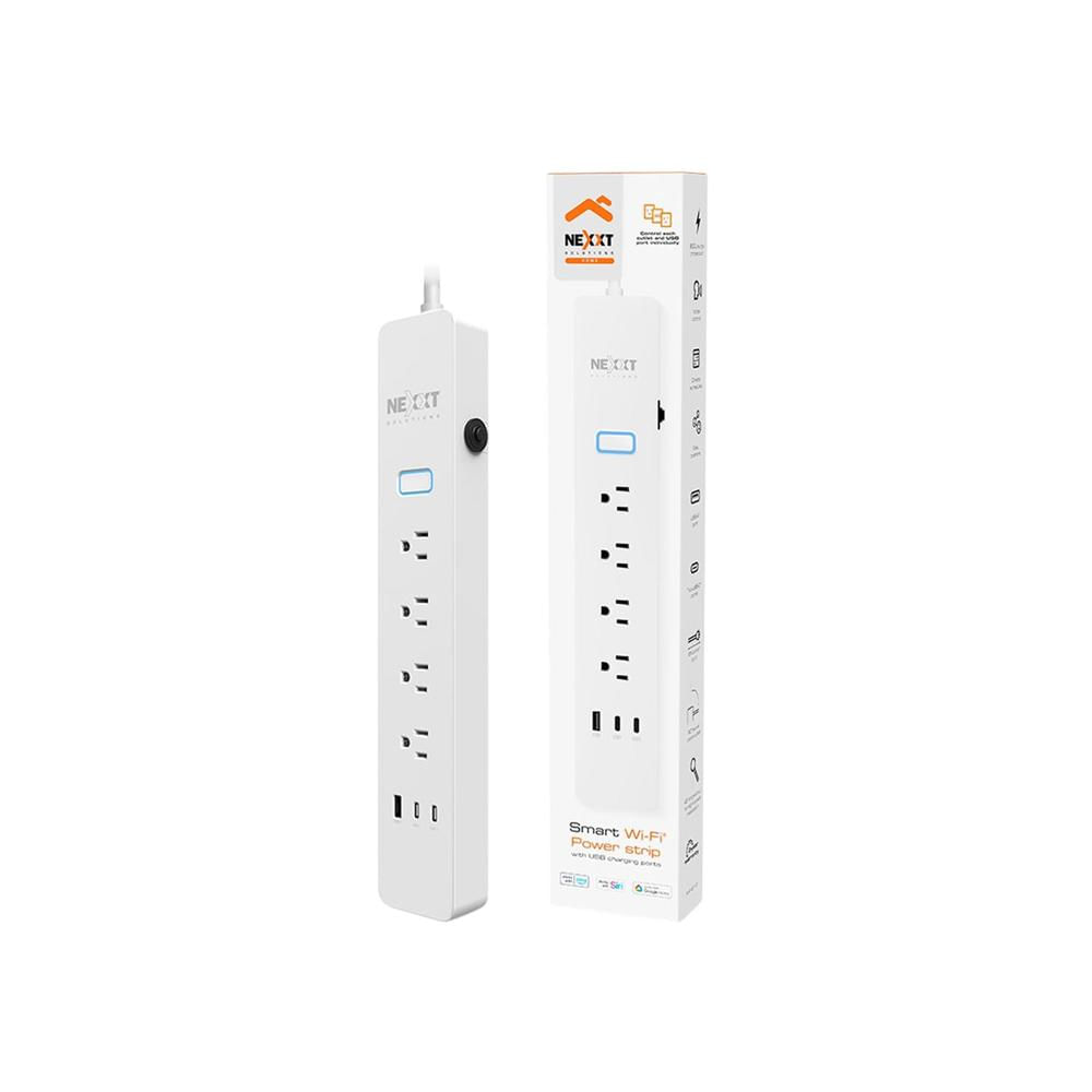 Regleta Inteligente Nexxt NHP-E710 4 Salidas NEMA 5-15R 3 USB Temporizador