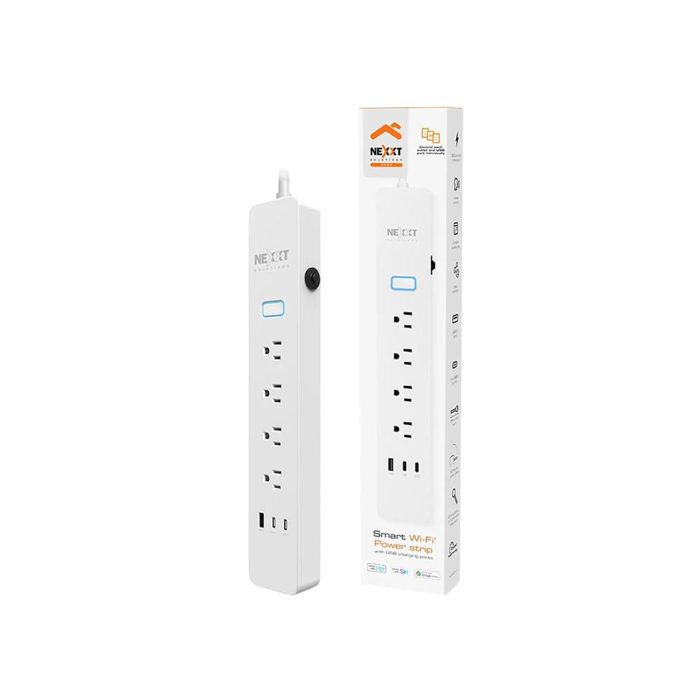 Regleta Inteligente NHP-E710 Nexxt 4 Salidas NEMA 5-15R 3 USB Temporizador