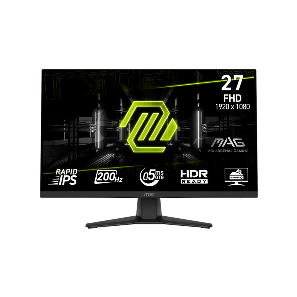 Monitor Gaming MSI MAG 272F de 27 FHD IPS 200 Hz y 05 ms Conexiones HDMI y DP Color Negro