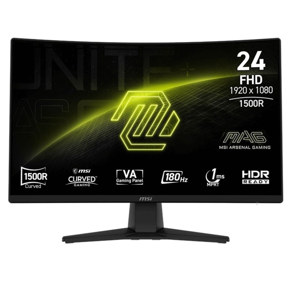 Monitor MSI MAG242C 24 Curvo FHD 180Hz 4ms Experiencia Visual Inigualable