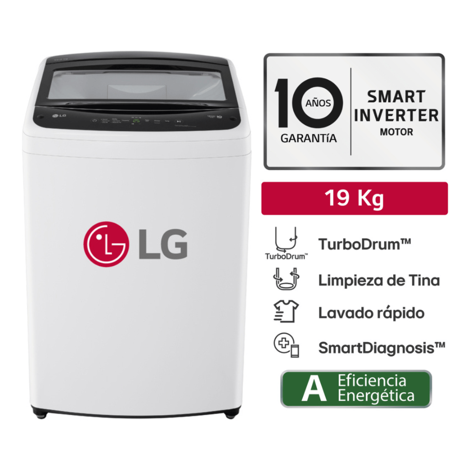 Lavadora LG WT19WVTB 19 KG Blanco