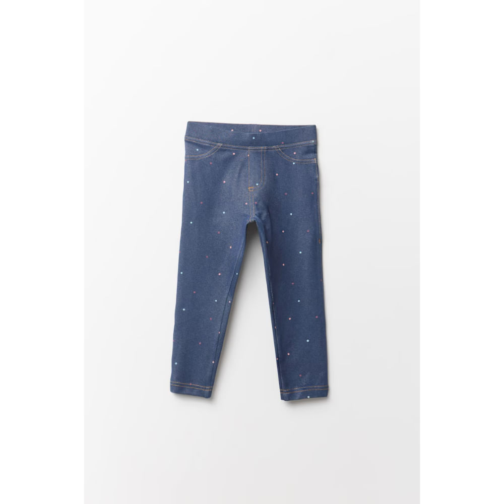 Legging Niña Sfera Denim Knit Aop Azul