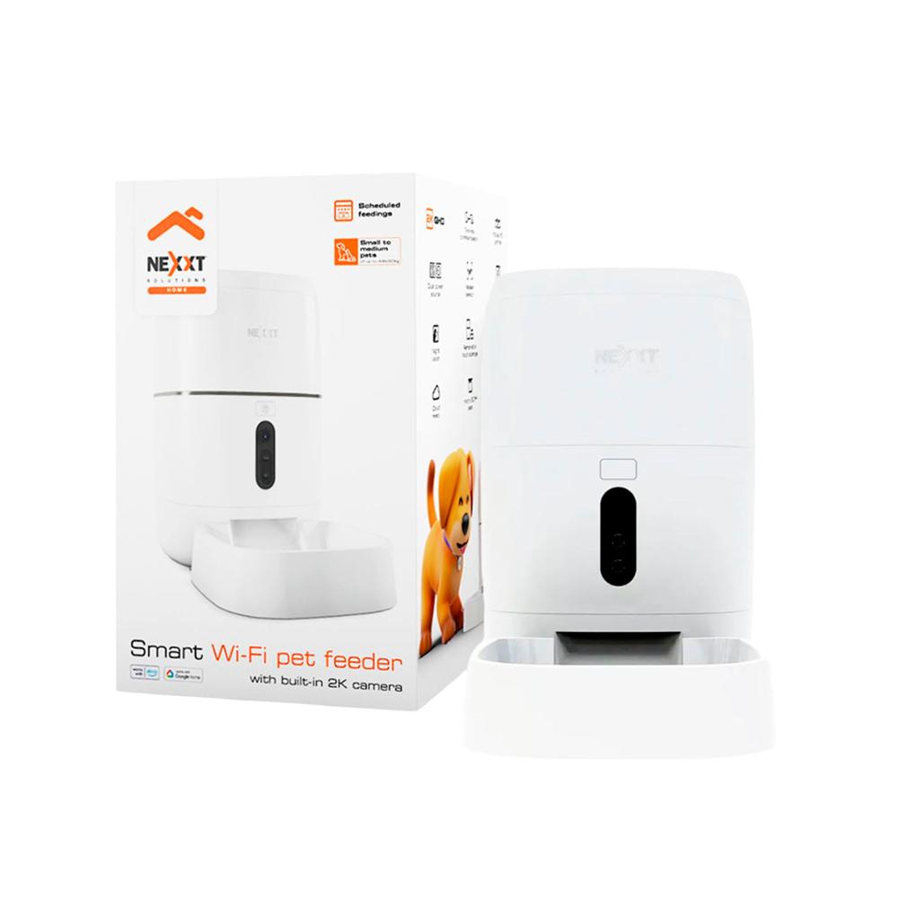 Dispensador inteligente de alimento para mascotas NHA-P610 Nexxt cámara 2K Capacidad 500gr Dispensador inteligente de alimento para mascotas NHA-P610 Nexxt cámara 2K Capacidad 500gr