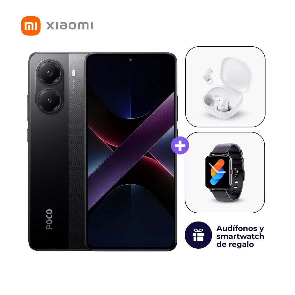 Xiaomi Poco X7 Pro 512GB 12GB Negro - Smartwatch y Audifonos
