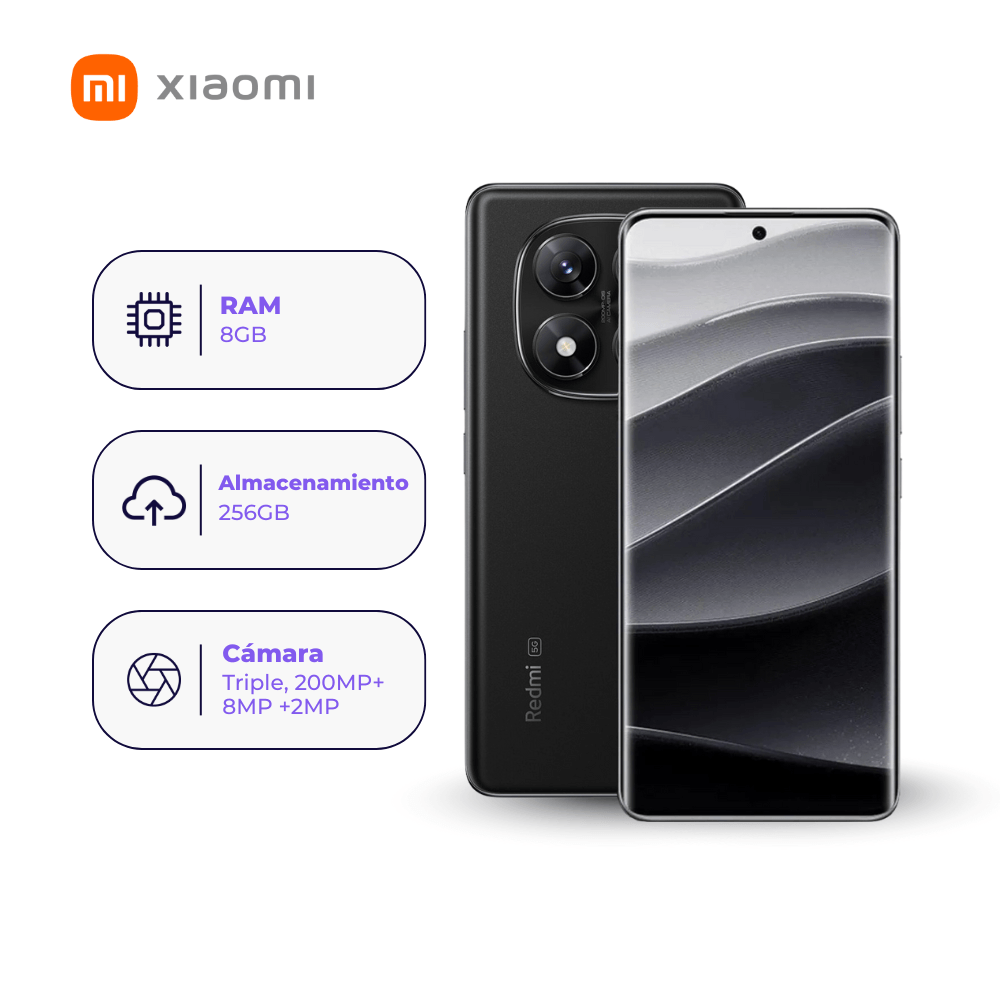 Xiaomi Redmi Note 14 Pro 5G 256GB 8GB Ram Color Negro medianoche