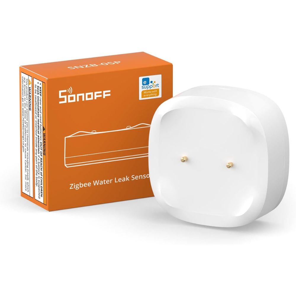 Sensor De Fugas De Agua Inteligente Sonoff SNZB-05P Zigbee Blanco Wifi Alexa