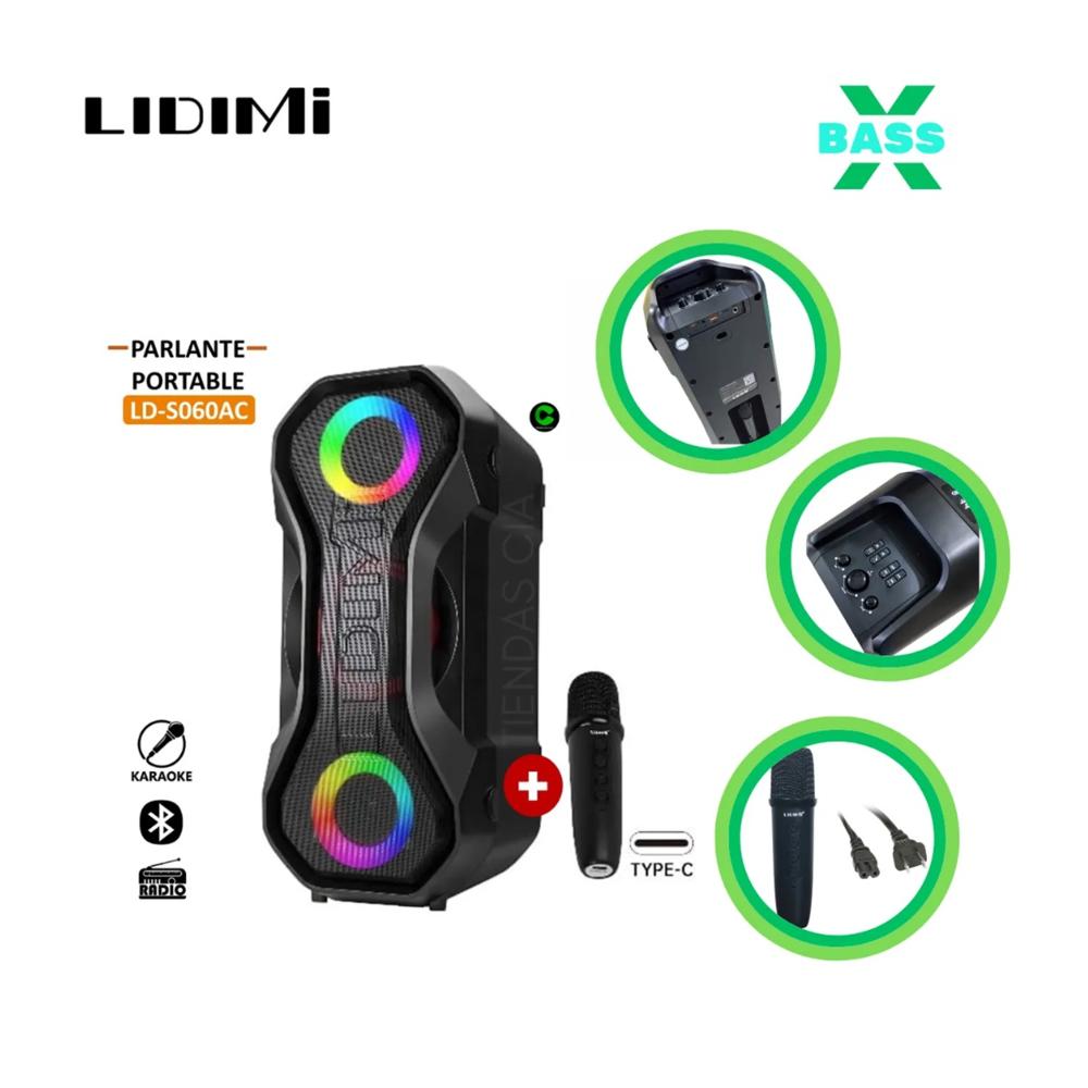 Parlante LIDIMI LD-S060AC 80W-40W2W FM/BT