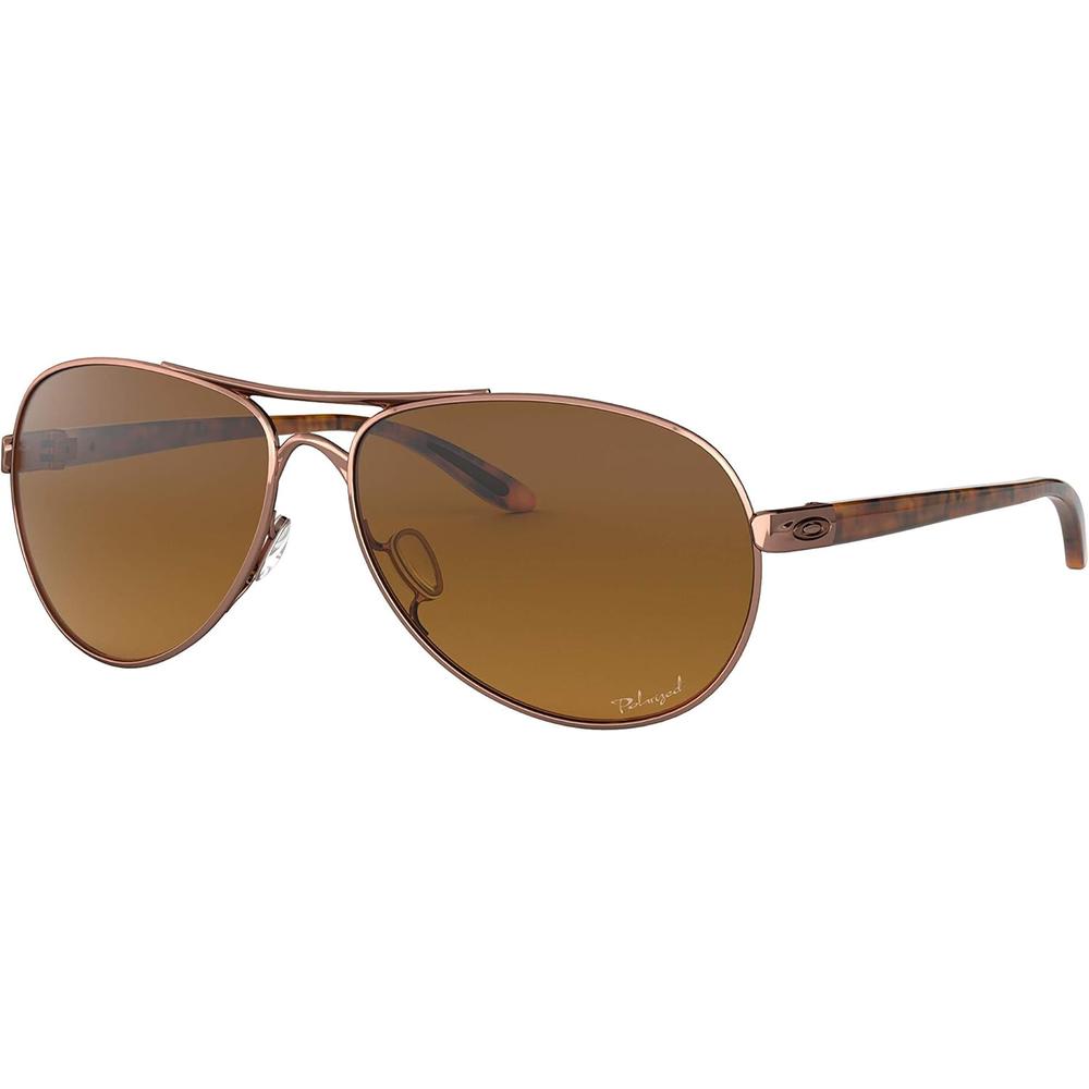 Oakley Feedback OO4079 Gafas de Sol para Mujer | Rose Gold / Brown Gradient Polarized
