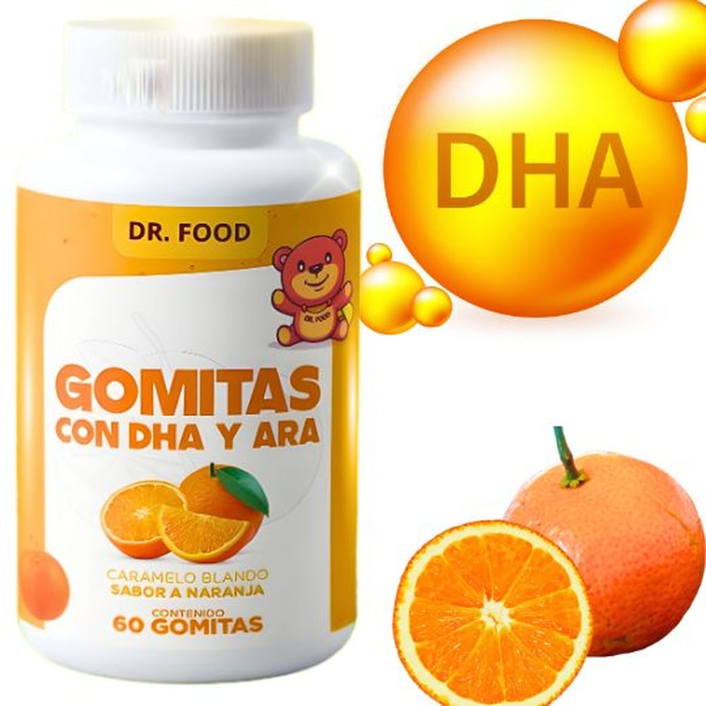 Gomitas Masticables Sabor Naranja con DHA y ARA 60 gomitas