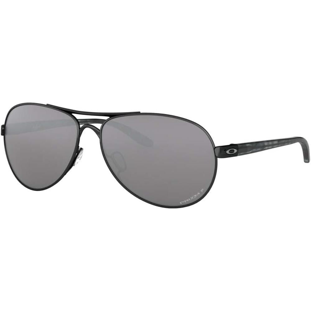 Oakley Feedback OO4079 Aviator Gafas de Sol para Mujer | Polished Black / Prizm Black Polarized