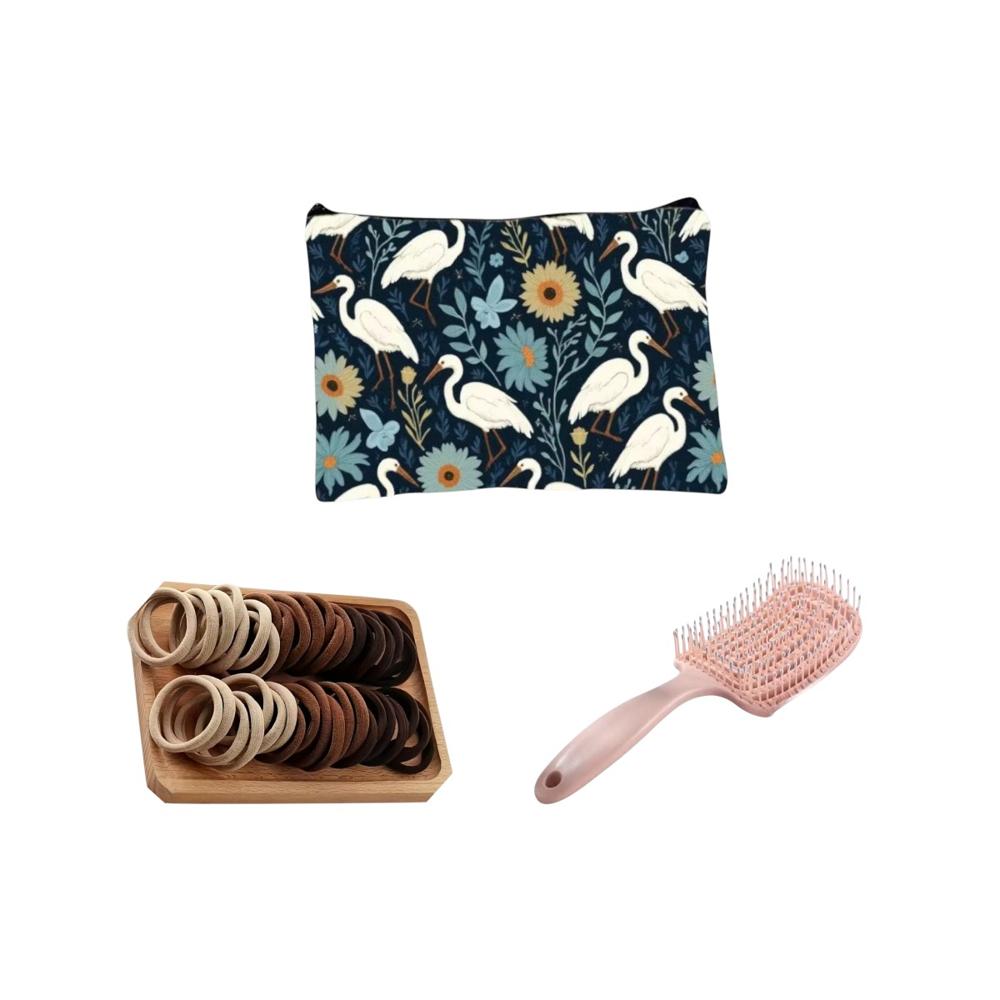 Pack Pack Ligas de Pelo - Cepillo Rosado - Neceser Cisne