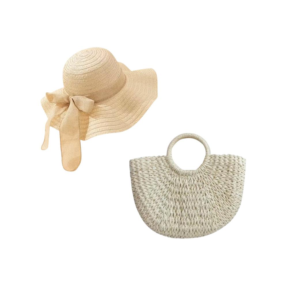 Pack Sombrero Beige y Cartera