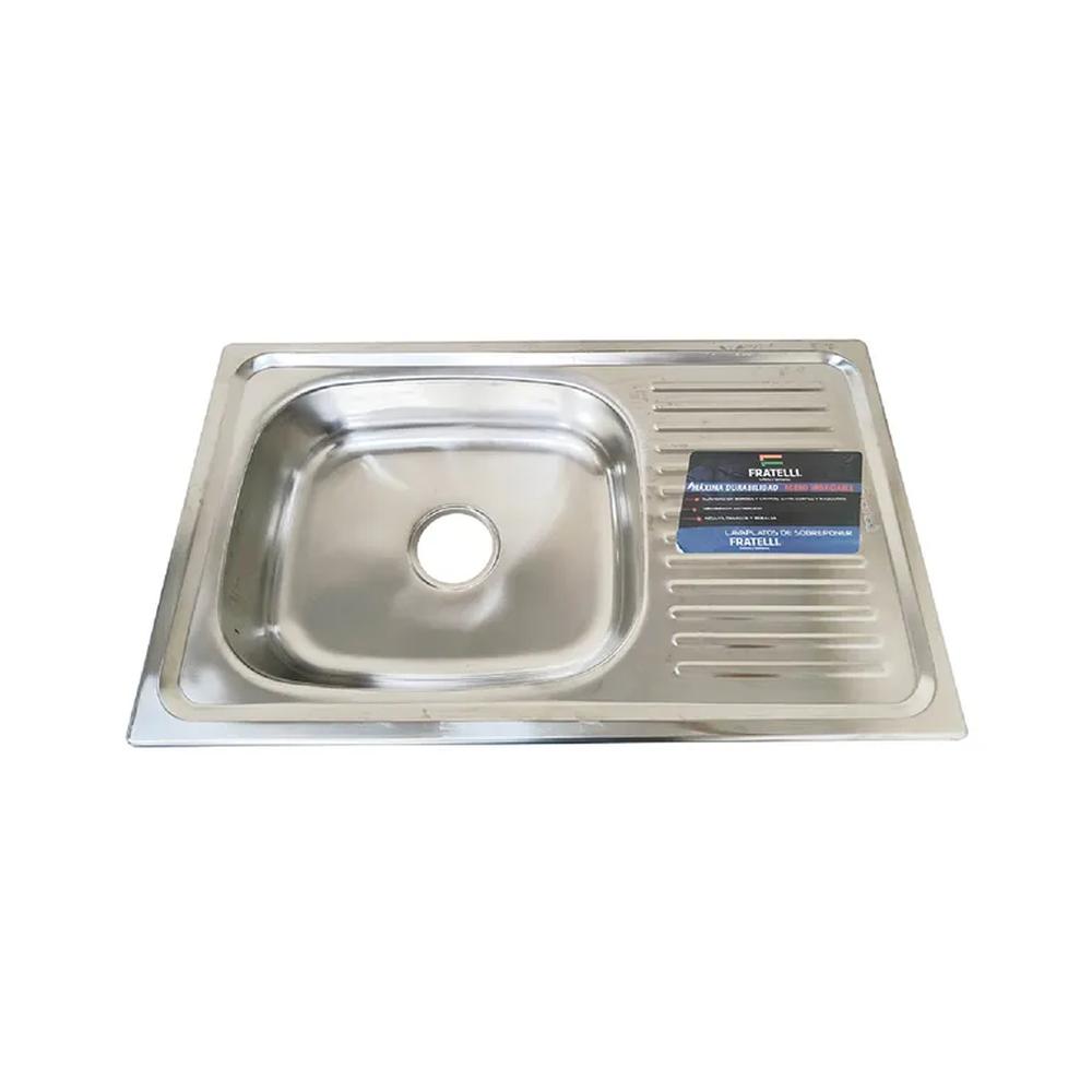 Lp-7545 Lavadero Premium P Acero Inox Cr 75X45X15 Cm - Fratelli Plateado