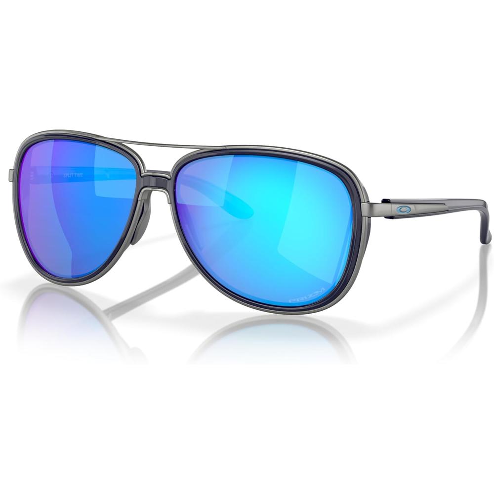 Oakley Split Time OO4129 Aviator Gafas de Sol para Mujer | Navy / Prizm Sapphire Iridium Polarized