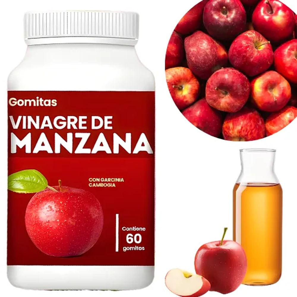 Gomitas Masticables Sabor Vinagre de Manzana con Garcinia Cambogia 60 gomitas
