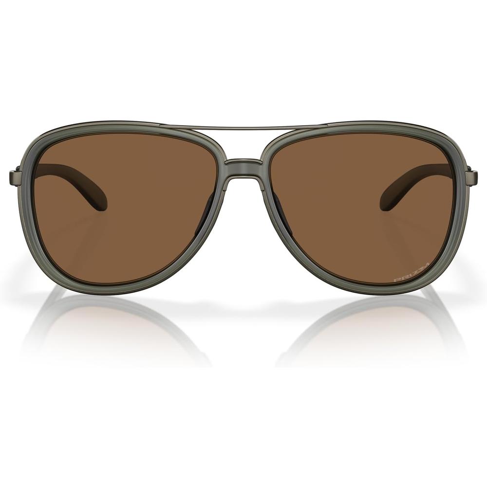 Oakley OO4129 Split Time Aviator Gafas de Sol para Mujer | Matte Olive Ink / Prizm Bronze