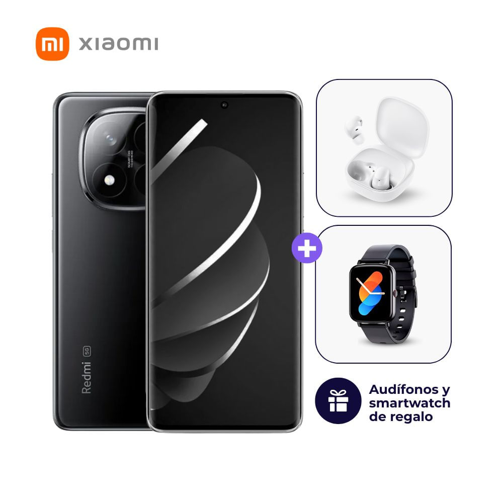 Xiaomi Redmi Note 14 Pro Plus 5g 512GB 12GB Negro medianoche - Smartwatch y Audífonos