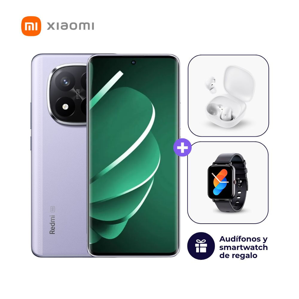 Xiaomi Redmi Note 14 Pro Plus 5g 512GB 12GB Púrpura - Smartwatch y Audífonos